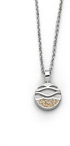 DUR Schmuck Kette STRANDWELLEN 2.0 Strandsand Silber 925/- rhodiniert 45cm (K2963) Erbskette
