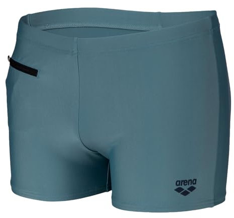 ARENA Herren Badehose Badeshorts Trunks Schwimmhose Swimwear Swim Short Zip, Farbe:Grau, Artikel:-550 Stone Grey, Größe:9