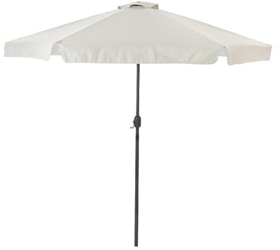 Aremar Sombrilla Terraza Exterior Grande Octogonal 3 Metros de Diámetro, Sombrilla Jardín Grande 244 x 300 cm. (Blanca)