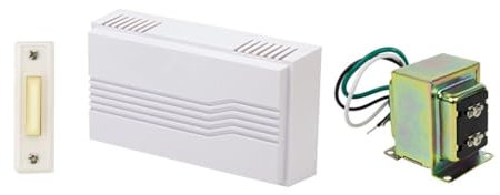 Newhouse Hardware Hardwired Chime Kit with 16-Volt/30VA Transformer and Surface-Mount White Button