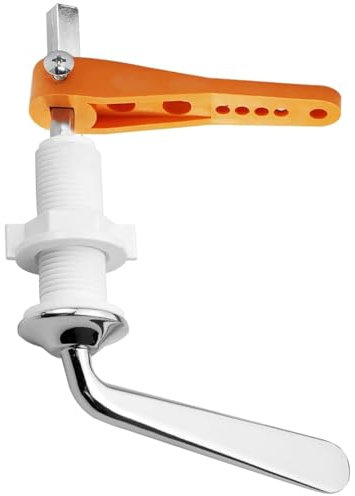HARY 20mm Toilet Flush Handle Replacement, Universal Chrome Plated Toilet Cistern Lever, Adjustable Arm for System, Durable Alloy Flush Lever for WC Tank, Cistern Arm