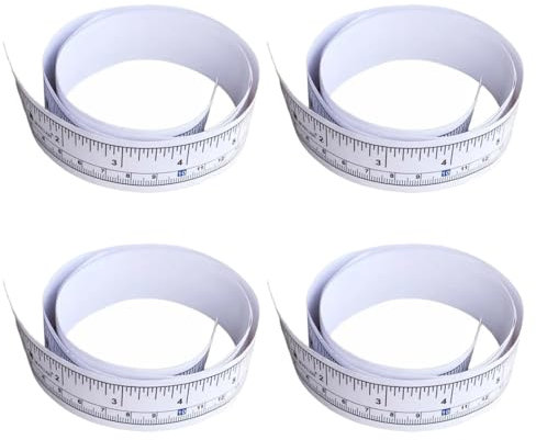 DLPRK 4 Stück Selbstklebendes Maßband Metrisches zum Aufkleben, für Zimmerei Werkbänke Tische Theken Wände