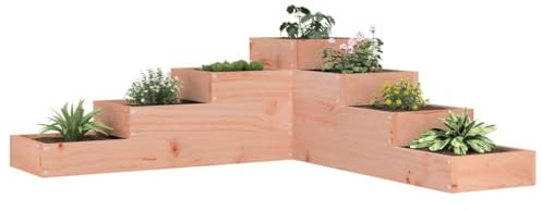 Generisch jiangboyue-825329 - Escalera para plantas (4 peldaños, 106 x 104,5 x 36 cm, madera maciza de abeto de abeto de abeto y cristal)