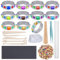 WEBEEDY 10 Set DIY Polymer-Ton Ring Bastelset Für Erwachsene Anfänger Handgefertigtes Polymer Clay Ring Making Kit Enthält alle Accessoires Und Anleitungen Ideal Für Tonkunsthandwerk
