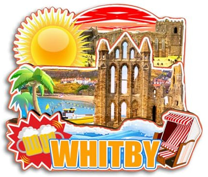 Quwsne Refrigerator Magnet Whitby UK Fridge Magnet City Travel Souvenirs Tourist Gifts 3D Classic Landmarks Handmade Crafts Home Decoration -3741