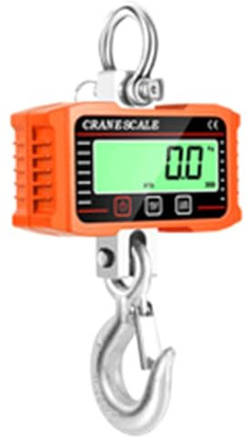 Sunmeit Bilancia per LCD Digitale da 2000 Kg, Bilancia Industriale per Carichi Elevati, Gancio di Bloccaggio In Lega, Bilancia Sospesa Lb/Kg