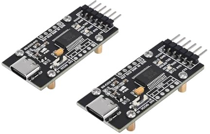 SEENGREAT FT232RL USB-C to Serial Converter Adapter - USB 2.0 Type-C TTL Module with Cts/RTS Flow Control, 3.3V/5V Switch, Driver-Free for Windows/Linux/Mac OS (2pcs Pack)