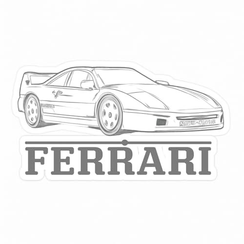 SONGLULU Auto Adesivo per Ferrari F1-2000,Personalizzato Adesivo Vinilico Decorazione Veicolo Facile Applicazione Stile Originale Grafico Unico
