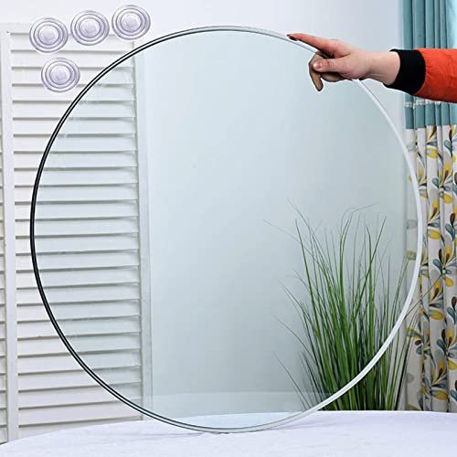 Mesa redonda de cristal de 35 a 100 cm de diámetro, cristal templado de 9 mm de grosor, protector de mesa transparente, superficie lisa, fácil de limpiar, ideal para mesas de comedor y centro.