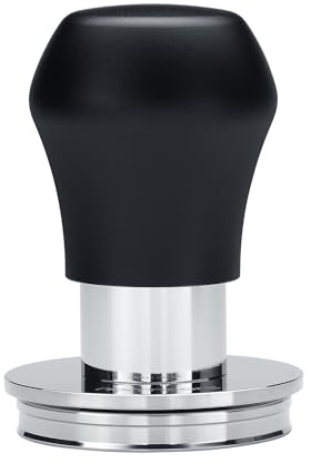 Normcore 49,7 mm Kaffeestampfer V4.1 Mini, federbelasteter Tamper mit flachem Boden für La Pavoni Pre-Millennium, ROK Espressokocher, Schwarz