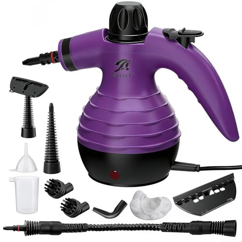 MLMLANT Dampfreiniger, Multifunktionaler Dampfreiniger für den Haushalt mit 10 Aufsätzen, geeignet für Küchen, Badezimmer, Sofas und Autositze.