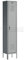 Paramount® Spind, einstöckig, 15 x 18 x 72 cm, 1 Tür, montagefertig, Grau