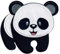PatchMommy Panda Bär Patch Aufnäher Applikation zum Aufbügeln Bügelbild - für Kleidung Jeans Jacken Kinder Baby