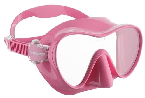 Cressi F1 Mask - Rahmenlose Maske zum Tauchen und Schnorcheln, Blau, Klein