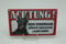 DOBERMANN - Tierwarnschild - VORSICHT Tier Warnschild 20x12 cm Hund Hunde Schild 21