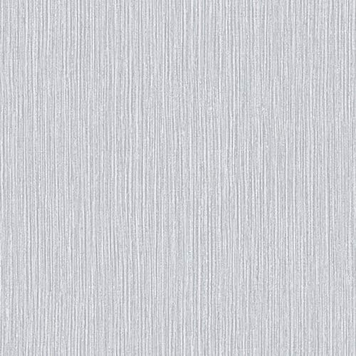 Arthouse Silver Gray Wallpaper - Textured Natural Raffia Look - Pale Silvery Tone with a Subtle Lustre Sheen That Reflects Light, Day or Night - 395.67 x 20.87 inches / 53cm x 10.05m Roll 670901