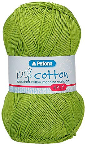 Patons Knitting Yarn, Cotton, Apple, One Size