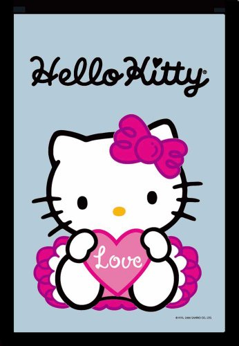 empireposter Hello Kitty Love - Bedruckter Spiegel mit Kunststoff Rahmen in Holzoptik, Kult-Spiegel - Grösse 20x30 cm