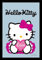 empireposter Hello Kitty Love - Bedruckter Spiegel mit Kunststoff Rahmen in Holzoptik, Kult-Spiegel - Grösse 20x30 cm