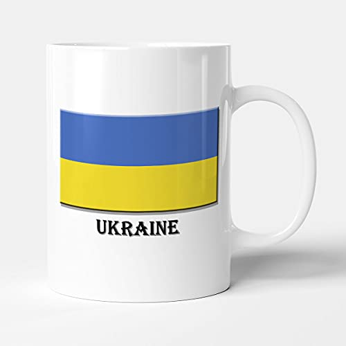 Victorian Printing Co - Mug Showing The Flag of Ukraine, Ceramic, 11fl.oz.