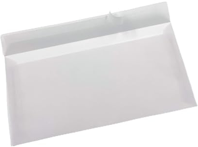 DerMegaDeal – 75 transparente Briefumschläge aus Pergamin-Papier für Infoschreiben, Gutscheine & Einladungen, selbstklebende Briefkuverts in 220 x 110 mm (DIN lang)