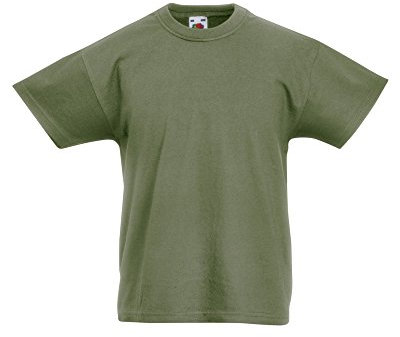 Fruit of the Loom Childrens/Kids Original Short Sleeve T-Shirt (7-8 Years) (Classic Olive)