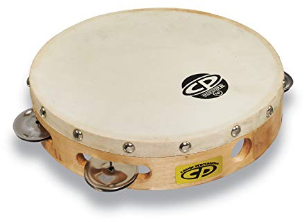 LP Latin Percussion LP861302 CP Wood Tambourin Holz 8 einreihig mit Fell CP378