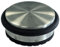 HSI Türstopper Boden Edelstahl 95 x 40 mm - Rutschfester Türstopper flach mit türschonendem Gummiring
