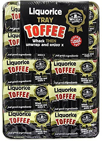 Walkers Nonsuch Liquorice Toffee Slabs (Tray of 10)