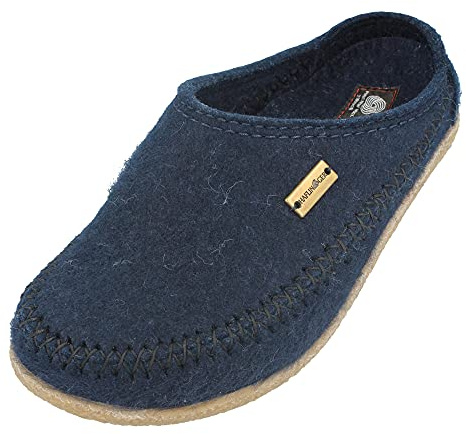 HAFLINGER Adult Pantoffeln mit Kaltfutter Blizzard Credo blau