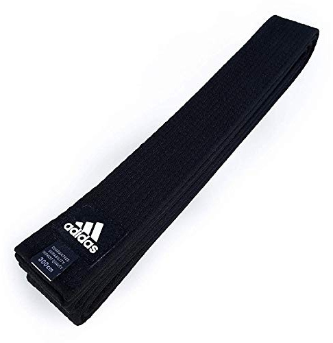 adidas Custom Embroidered Black Belt for Martial Arts - Taekwondo, Karate, Judo and Jiu Jitsu