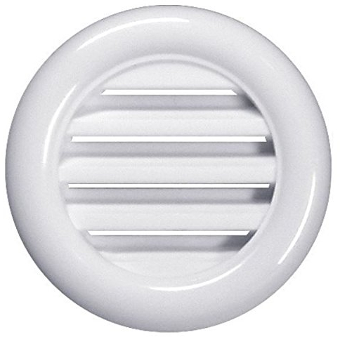 White Bathroom Door Mini Circle Air Vent Grille 40mm / 1.57 Two Sided Round Ventilation Ducting Cover Furniture Soffit Grid T71