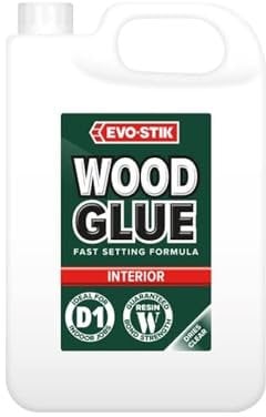 EVO-STIK Wood Glue - Interior, Extra Strong, Fast Setting, Suitable For All Wood Types, Dries Clear, 2.5 litre