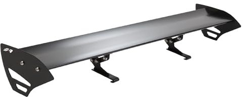 Simoni Racing SPA/1A Alettone da Tetto Mistral Spoiler Posteriore per Auto Universale, Alettone Ala Singola in Alluminio Nero