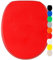 Sanilo Soft Close Toilet Seat, Wide Choice of Monochrome Toilet Seats, Stable Hinges, Easy to Mount (Red)
