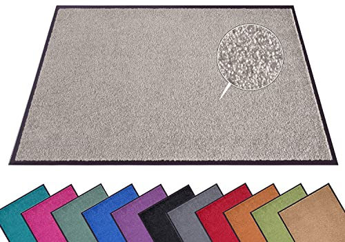 Hanse Home Doormat (S-XXL) 90 x 150 cm - 12 Colours - Outdoor Dirt Trapper Mat Door Mat Washable & Weatherproof Non-Slip for Entrance Area & Outdoor Use - Taupe