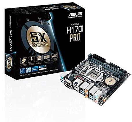 ASUS H170I-PRO Intel H170 LGA1151 Mini ITX Motherboard (DIMM, DDR4-SDRAM, Dual, Intel, Celeron, Core i3, i5, i7, Pentium, LGA1151)