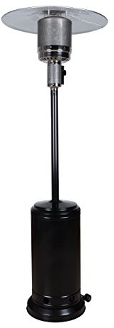 Estufa de gas butano de color negro para terraza con ruedas 13kw
