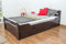 Jugendbett Easy Premium Line K4 inkl. 2 Schubladen und 1 Abdeckblende, 120 x 200 cm Buche Vollholz massiv Schokobraun