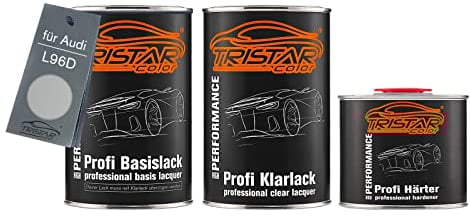 TRISTARcolor Autolack Set Dose spritzfertig für Audi L96D Silber Metallic/Silver Metallic Basislack + 2K Klarlack 2,5L