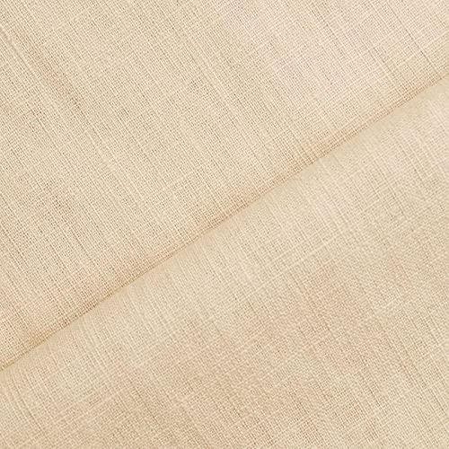 Holmar - Leinen Stoff Meterware - 100% Leinen - vorgewaschen (beige)