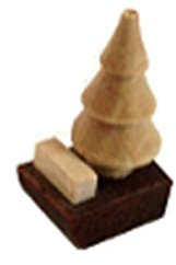 Rudolphs Schatzkiste Baumbehang Schlitten Natur klein Höhe=2cm NEU Weihnachten Baumschmuck Holzschmuck Holz Seiffen Erzgebirge Strauchbehang Dekoration