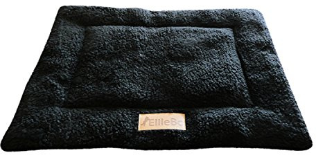 Ellie-Bo Small Black Sherpa Fleece Mat for 24-inch Dog Cage