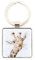 Wrendale Schlüsselanhänger Flowers Giraffe 4x4cm Metall Silber Design