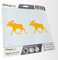 - 2X Kennzeichenaufkleber - Elch - Elchhirsch - Autoaufkleber - Evolution Charles Darwin Aufkleber für Auto, Laptop, Fahrrad, LKW, Motorrad Mehrfarbig JDM Decal Racing