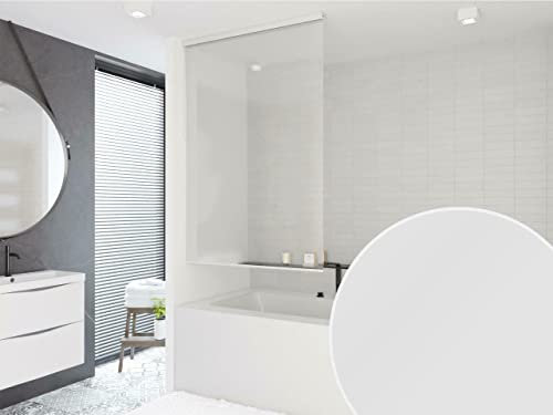 KS Handel 24 HALB-Kassetten DUSCHROLLO 4 Breiten 9 Designs ZUR Wahl DUSCHVORHANG Weiss GRAU GRÜN BLAU (180, Transparent)