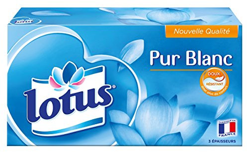 Lotus Mouchoirs Pur Blanc - La boîte de 90