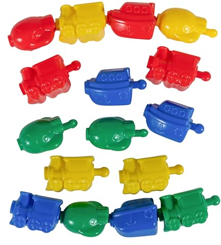 LEARNING ADVANTAGE Transportation Linking Blocks | 36er Set | ab 18 Monaten | Pop Beads für Kleinkinder | frühes sensorisches und feinmotorisches Spielzeug