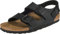 Birkenstock Classic MILANO BF Unisex-Erwachsene Naturleder Knöchelriemchen Sandalen, Schwarz (Schwarz), 41 EU