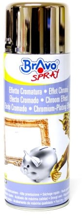 Nespoli Pintura en Spray, Color Cromado Oro, Efecto Metálico, 400 ml, Acabado Profesional